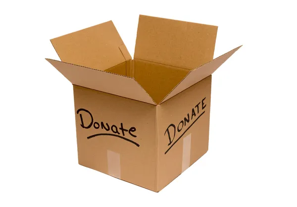 Caja de donación vacía — Foto de Stock