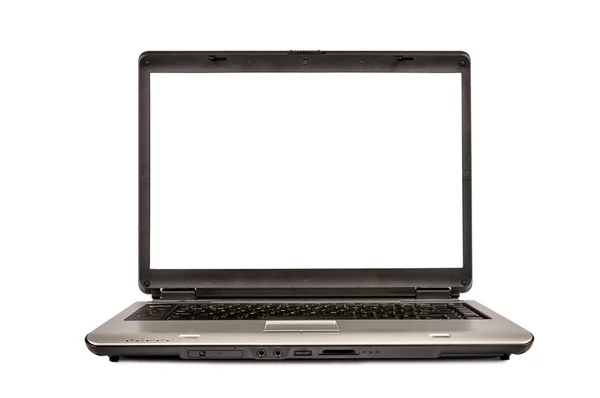 Laptop portátil de prata isolado XXXL — Fotografia de Stock