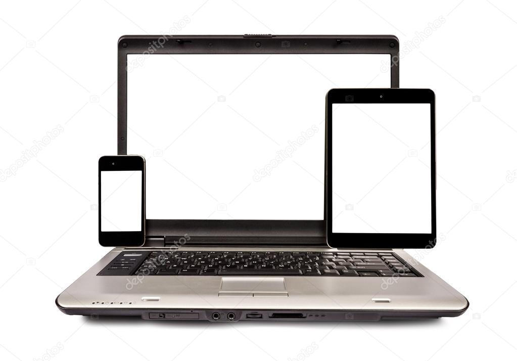 Mobile Phone, Laptop and Digital Tablet