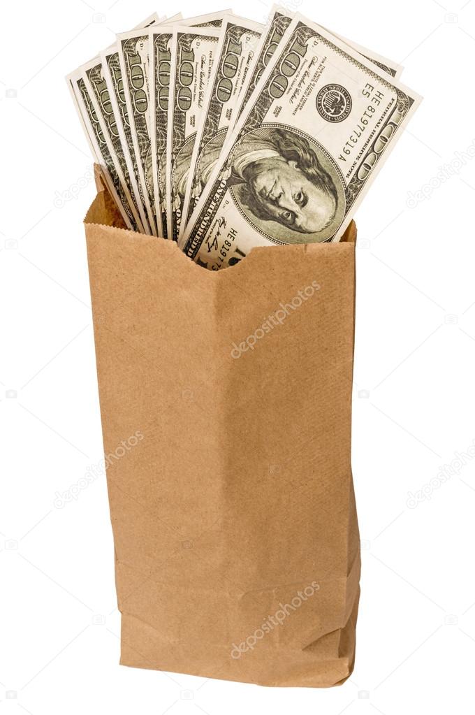 Brown Bag Full Of Money Stock Photo by ©whitestar1955 46356743
