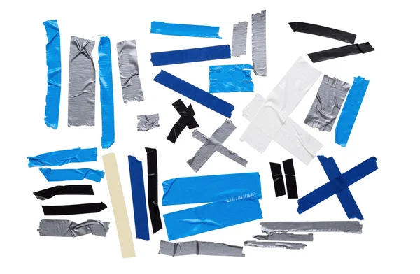 Beyaz arka plan üzerinde renkli bant örnekleri