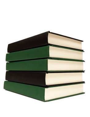 izole özenle yığılmış kitaplar