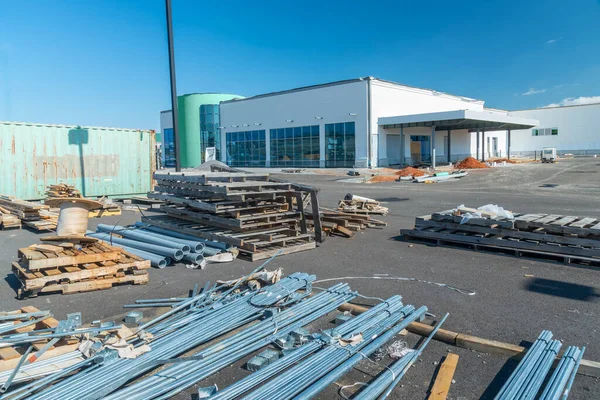 Horizontal Shot Big Box Retail Store Construction Site — Stock Photo, Image