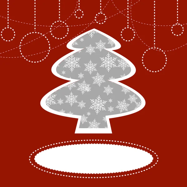 Karácsonyi háttér, karácsonyfa, és helyezzük a szöveg — Stock Vector