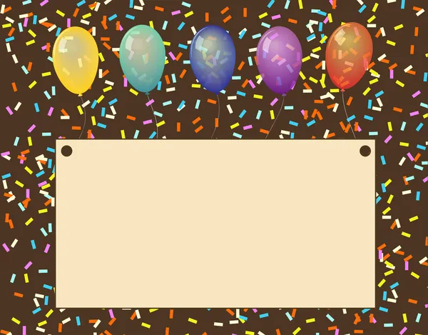 Fondo de cumpleaños con globos y lugar para el texto Ilustraciones De Stock Sin Royalties Gratis