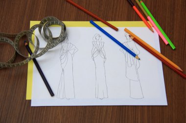 fashion drawings clipart