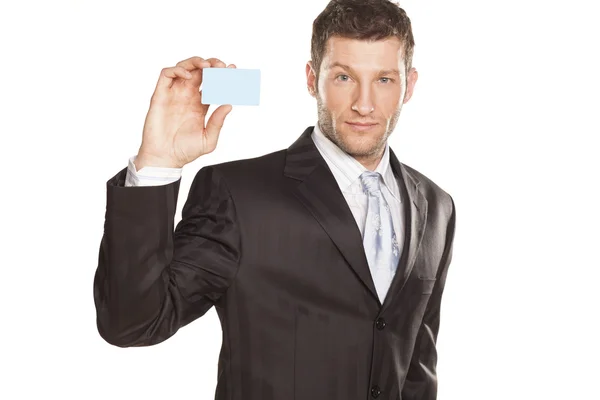 Üzletember és a hitelkártya Stock Kép