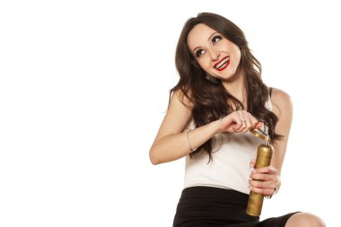 kadın biler kahve ve telefonları