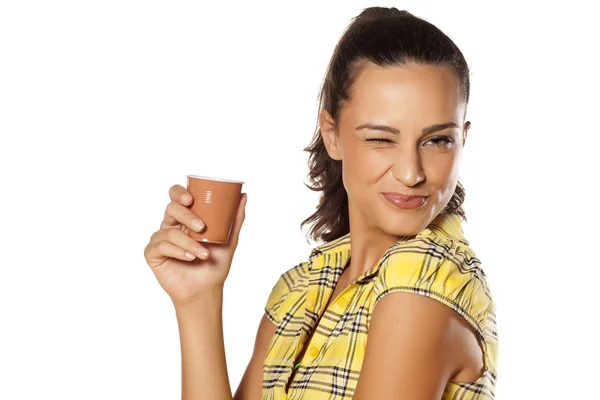 Cup of coffee from the machine — Stock Photo, Image