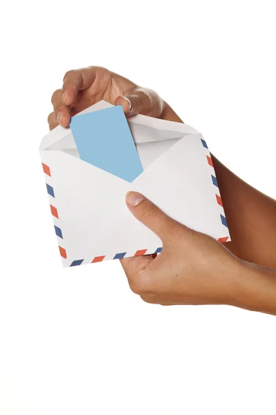 Credit card in envelope — Stock Photo, Image