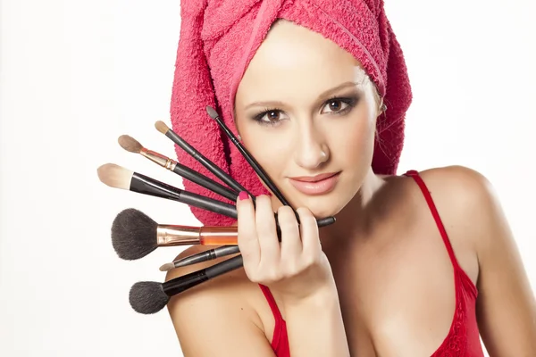 Spazzole per trucco — Foto Stock