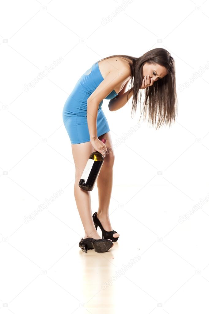 Drunk girl Stock Photo by 37143937
