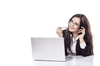 iş kadını gülümseyen