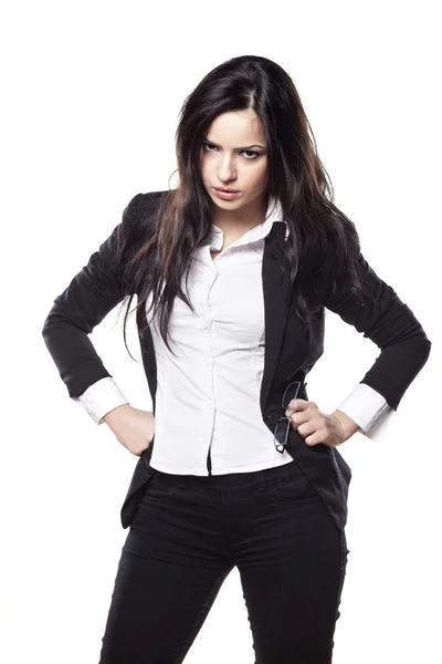 Frowning business woman — Stock Photo, Image