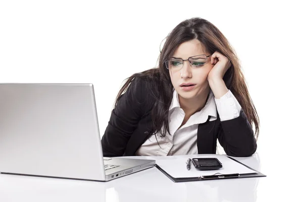 Tired business woman — Stock Photo, Image