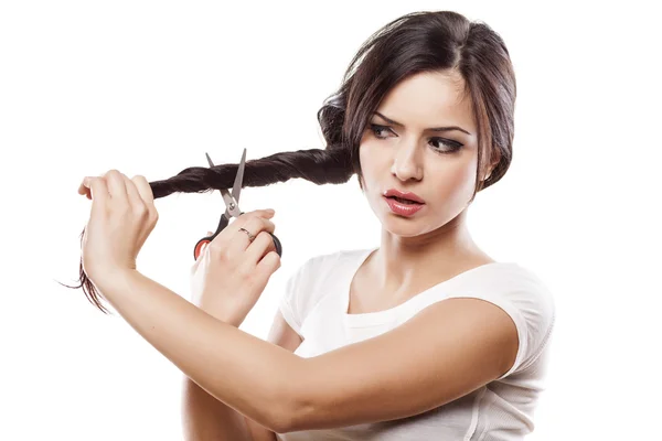 Hair frustration — Stock Photo, Image
