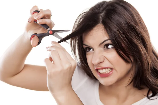 Hair frustration — Stock Photo, Image