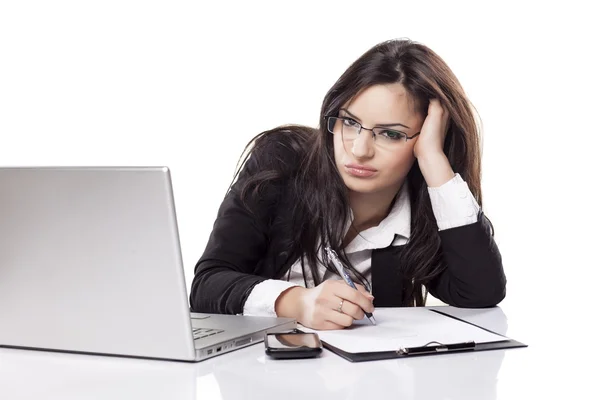 Tired business woman Stock Picture