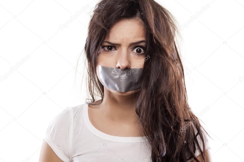 Self-adhesive tape over mouth Stock Photo by ©VGeorgiev 50375453