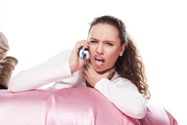 Girl talking on the phone — Stock Photo, Image