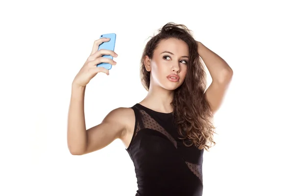 Nastolatka przy selfie — Zdjęcie stockowe