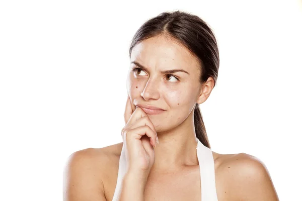 Thoughtful woman — Stock Photo, Image