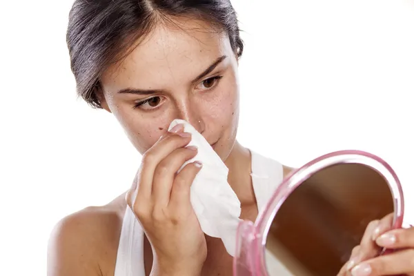 Make up removal — Stock Photo, Image