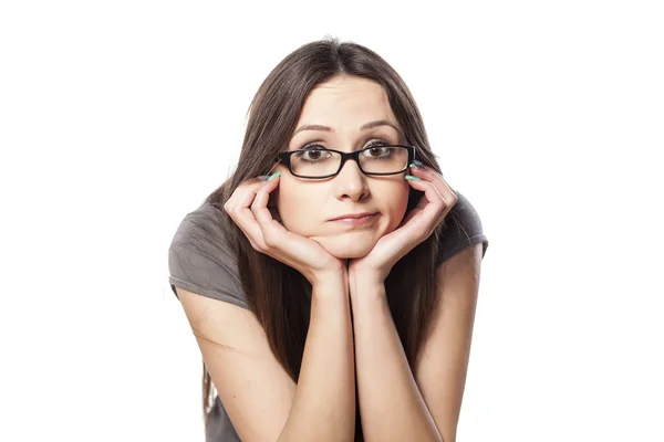 Startled woman — Stock Photo, Image