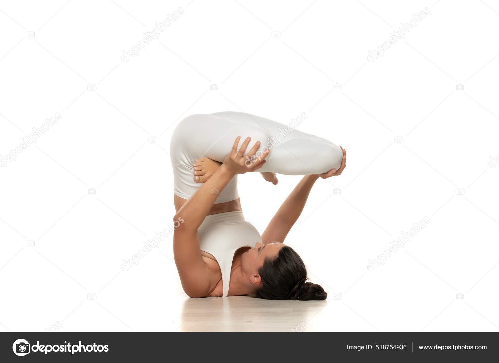 Yoga Deporte Entrenamiento Vida Mujer Joven Deportiva Blanca: fotografía de stock © VGeorgiev Depositphotos