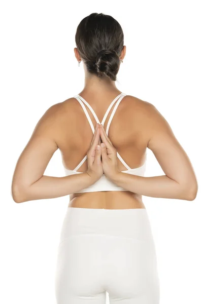 Yoga Deporte Entrenamiento Concepto Estilo Vida Joven Hermosa Mujer Haciendo — Foto de Stock
