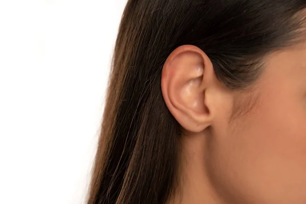 Detail Head Female Human Ear — Stock Photo, Image