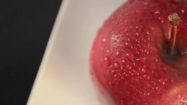 Rotating Red Apple - Overhead — Stock Video