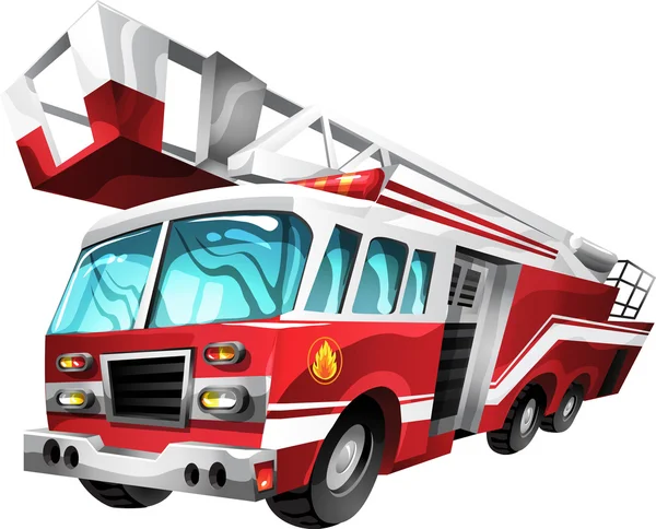 Cartoon Fire Truck — Stock Vector