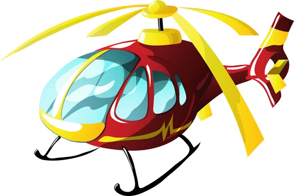 Cartoon ambulance helicopter — Stock Vector