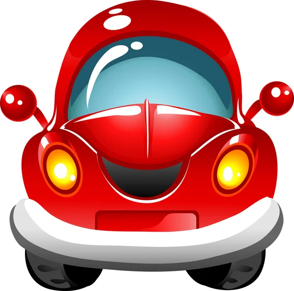 Cartoon voiture rouge — Image vectorielle