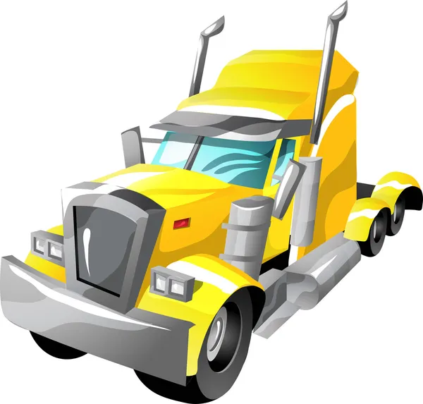 Cartoon semi truck — Stock vektor