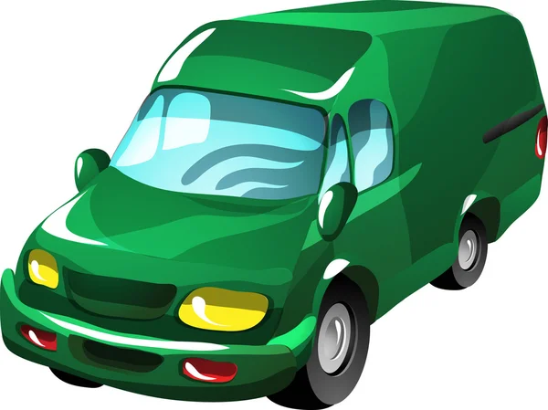 Cartoon delivery van — Stock Vector