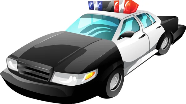 Coche de policía de dibujos animados — Vector de stock