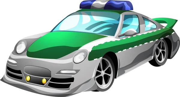 Carro da polícia dos desenhos animados — Vetor de Stock