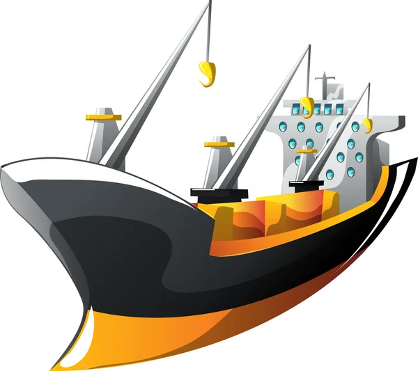 Cartoon vrachtschip — Stockvector