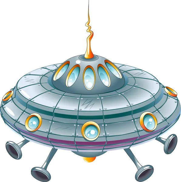 Мультяшный НЛО — стоковый вектор