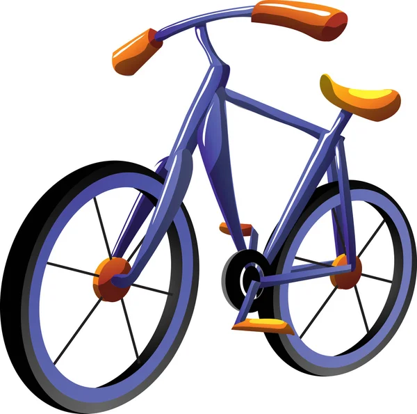Bicicletta cartone animato — Vettoriale Stock