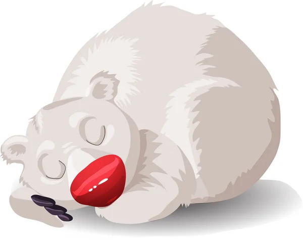 Κοιμάται λευκή αρκούδα — Διανυσματικό Αρχείο