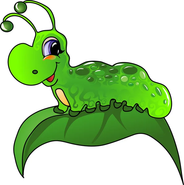 Cartoon caterpillar — Stock Vector