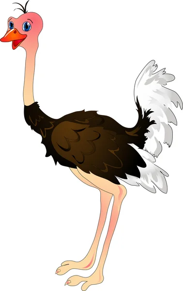 Карикатурный страус — стоковый вектор