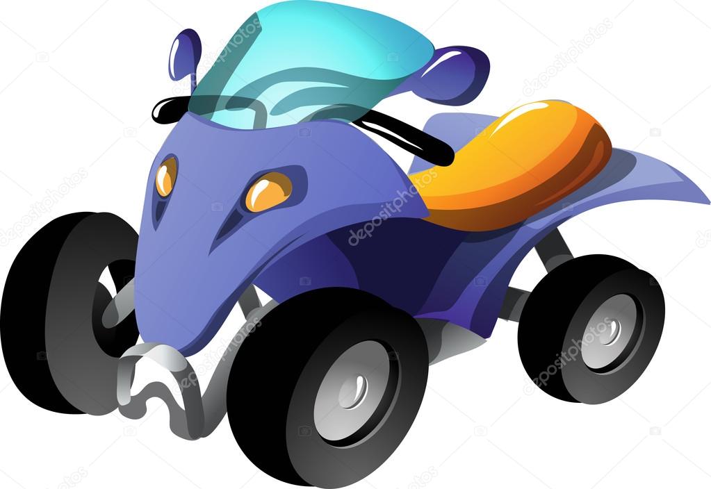 Cartoon quad bike — Stock Vector © ledav 18225381