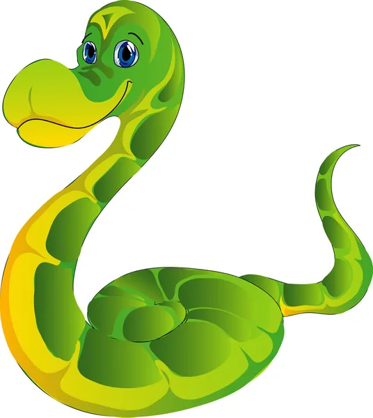 Serpiente de dibujos animados — Vector de stock