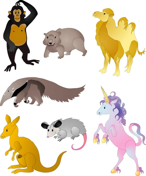 Dibujos animados animales vector — Archivo Imágenes Vectoriales