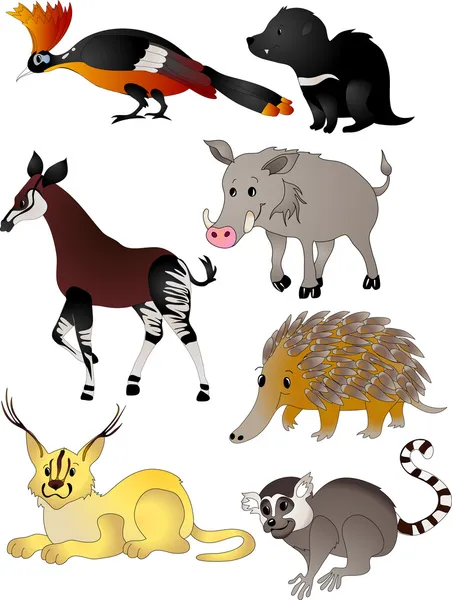 Desenhos animados animais vector — Vetor de Stock