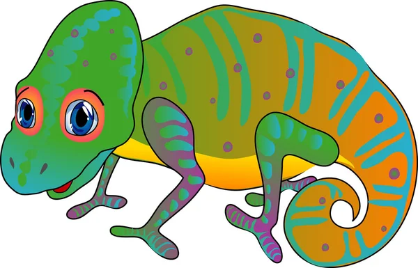 Kreslený chameleon — Stockový vektor